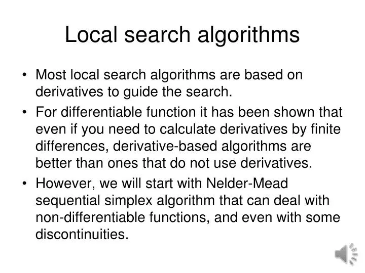 local search algorithms