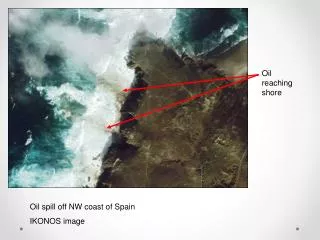Oil spill off NW coast of Spain IKONOS image
