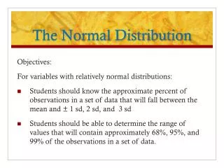 The Normal Distribution