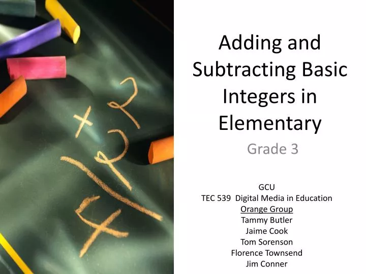 adding and subtracting basic integers in elementary