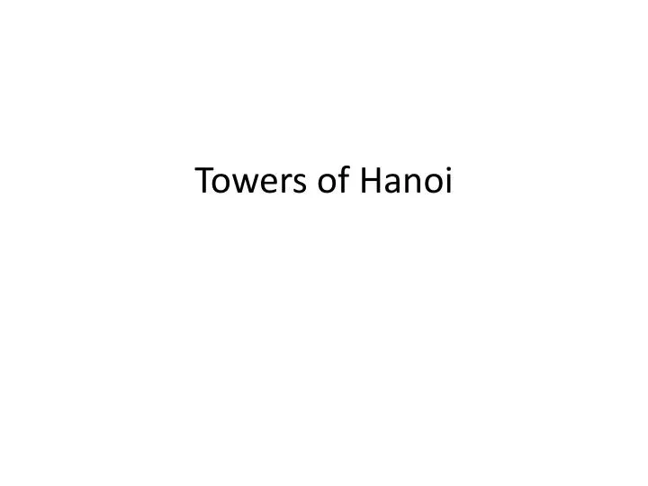 towers of hanoi