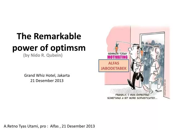 the remarkable power of optimsm