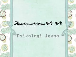 assalamualaikum wr wb