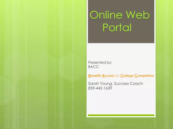 online web portal