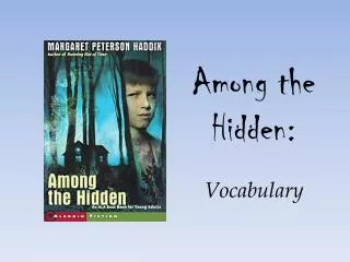 Among the Hidden: Vocabulary