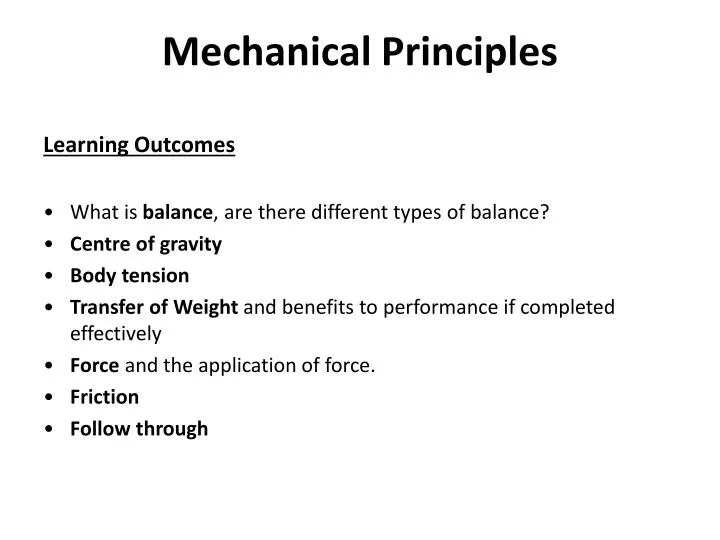 mechanical principles