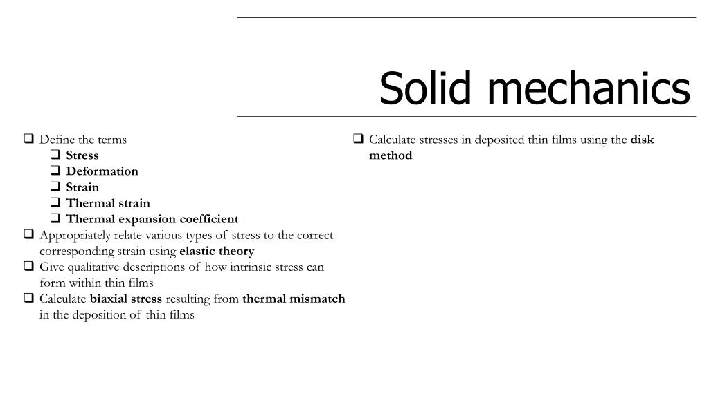 PPT - Solid mechanics PowerPoint Presentation, free download - ID:1859670