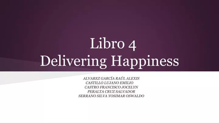 libro 4 delivering happiness