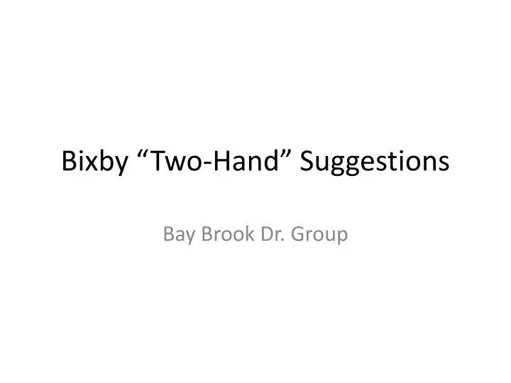 bixby two hand suggestions