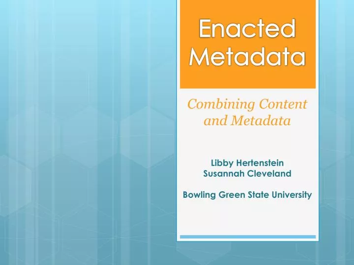 enacted metadata