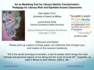 Art as Mediating Tool for Literacy Identity Transformation: