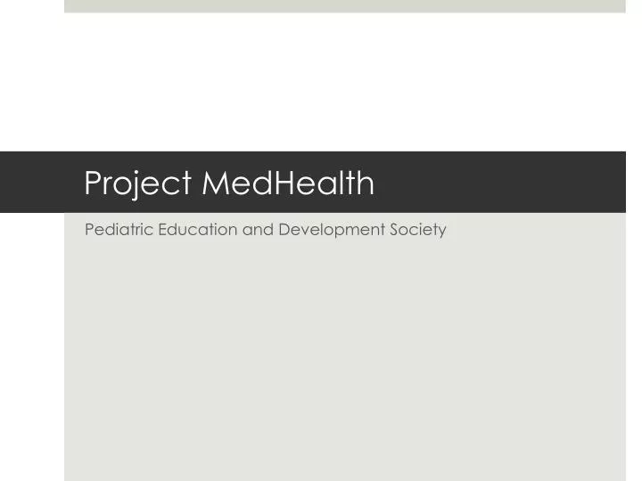project medhealth