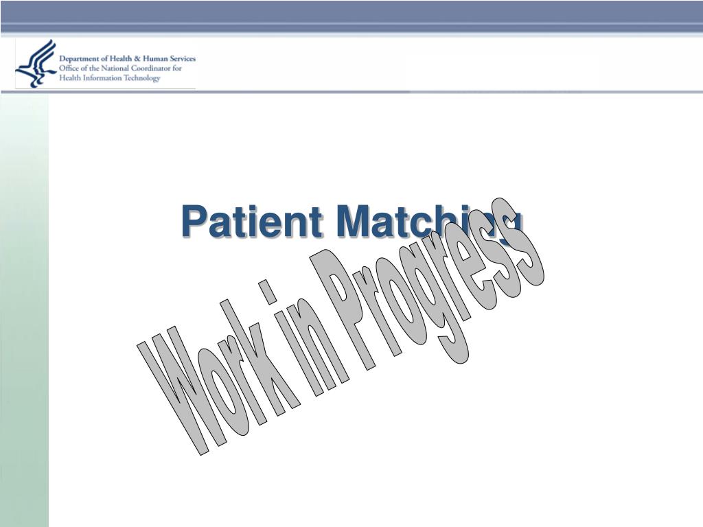 Matchit R Patient Matching PPT - Patient Matching PowerPoint Presentation, free download - ID:1859939