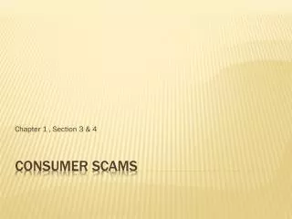 Consumer Scams