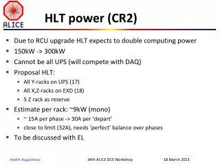 HLT power (CR2)
