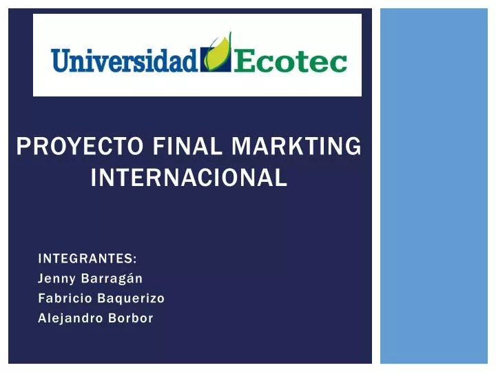 proyecto final markting internacional