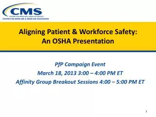 aligning patient workforce safety an osha presentation