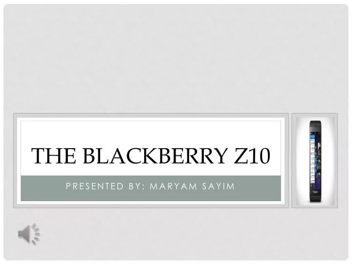 the blackberry z10