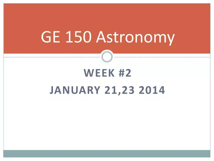 ge 150 astronomy