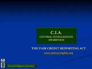 c i a central intelligence awareness