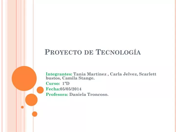 proyecto de tecnolog a