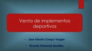 venta de implementos deportivos