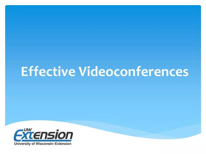 effective videoconferences