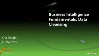 Business Intelligence Fundamentals: Data Cleansing