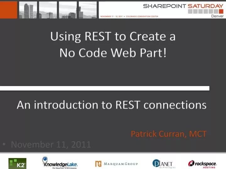 using rest to create a no code web part