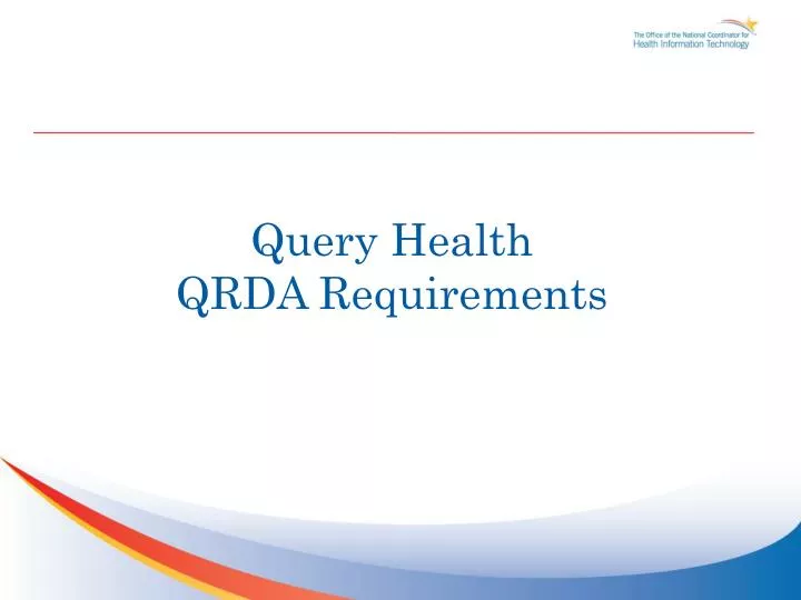 query health qrda requirements