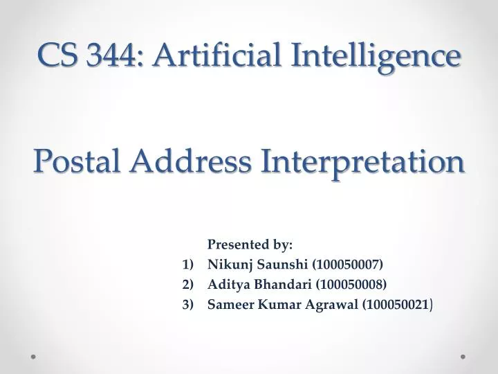 cs 344 artificial intelligence