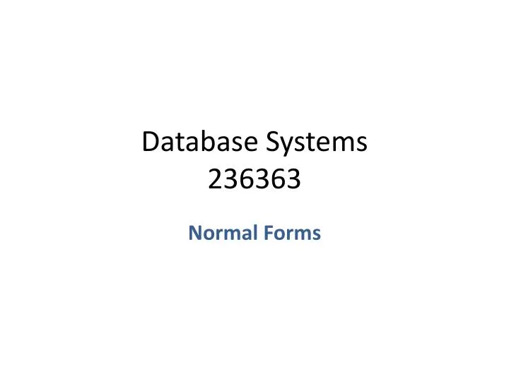 database systems 236363