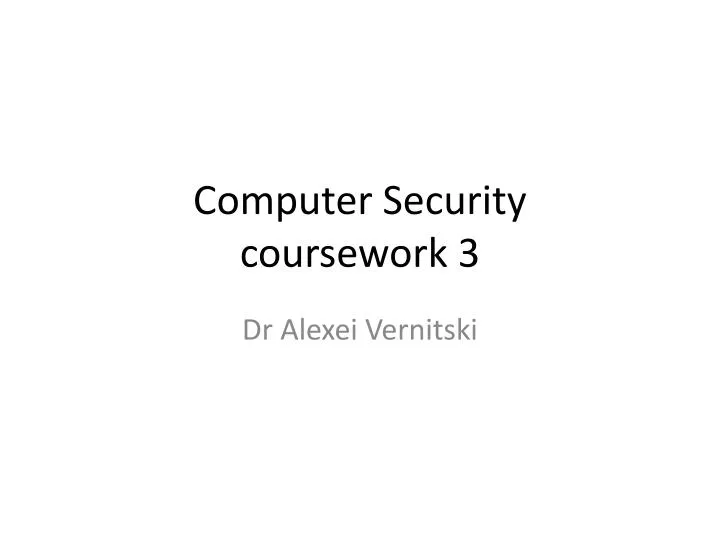 computer security coursework 3