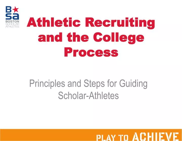 athletic recruiting and the college process