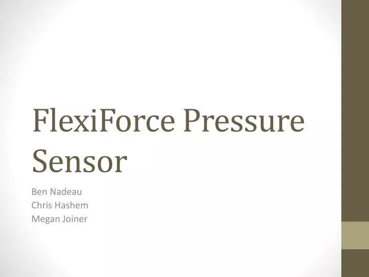 flexiforce pressure sensor