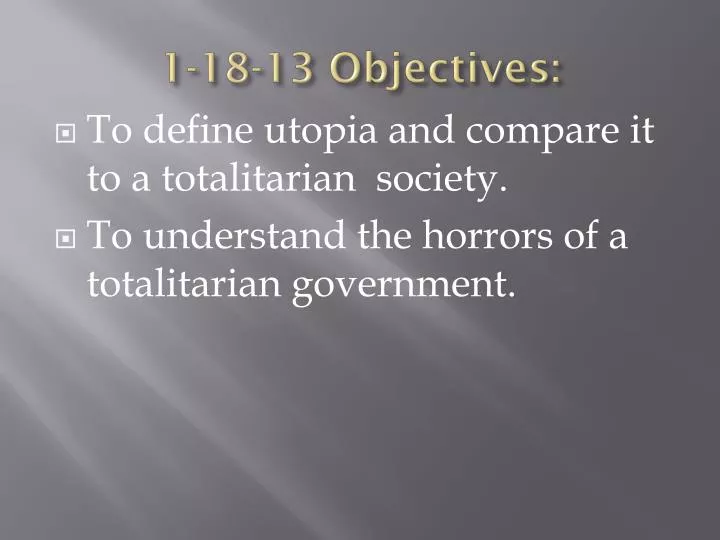 1 18 13 objectives