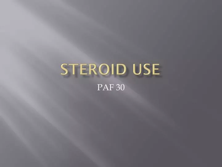 steroid use