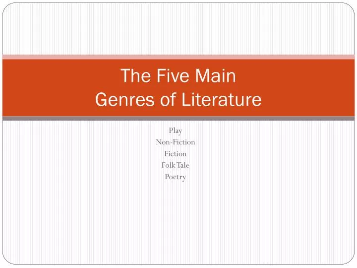 the five main genres of literature
