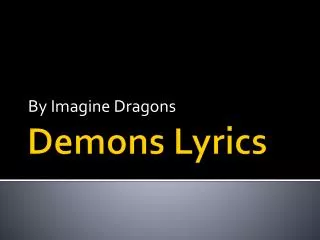 Demons Lyrics