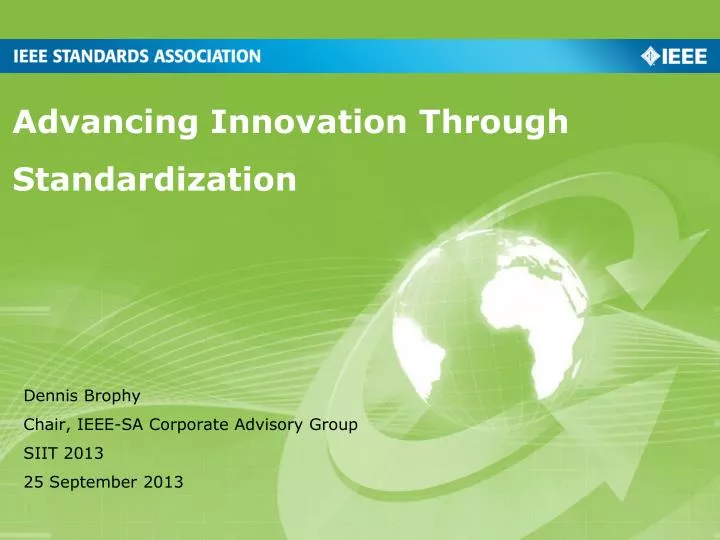 advancing innovation through standardization