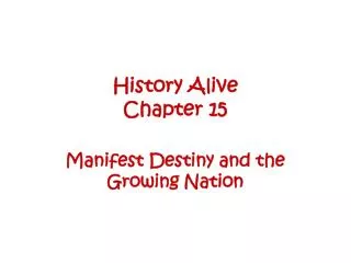 History Alive Chapter 15