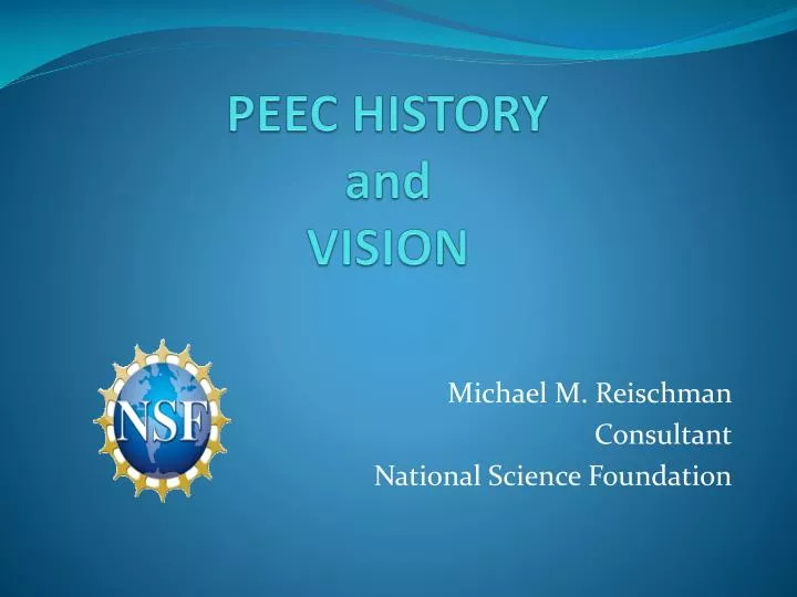 peec history and vision