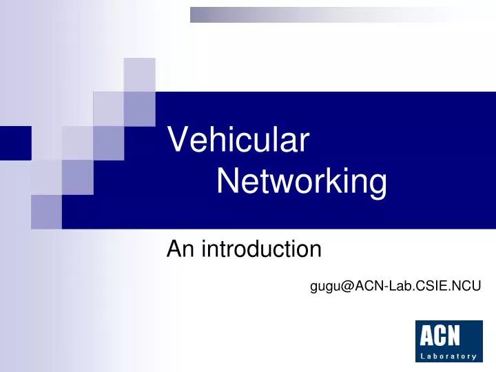 vehicular networking