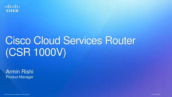 cisco cloud services router csr 1000v