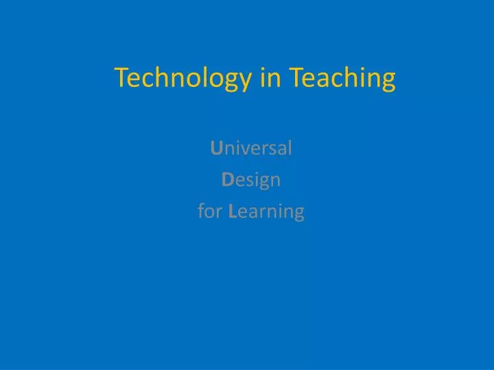 technology in teaching