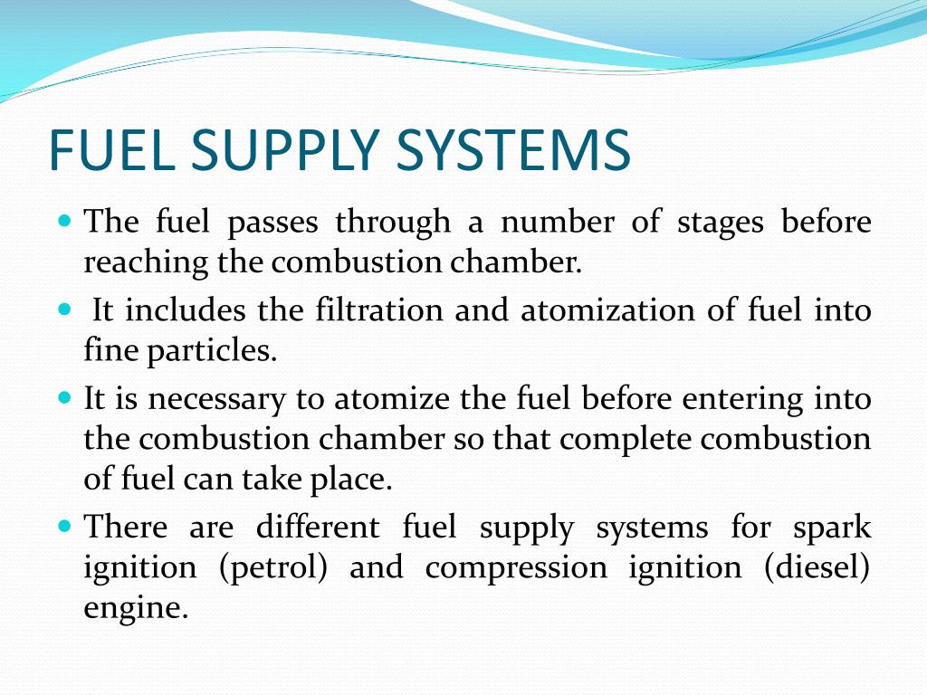 PPT - FUEL SUPPLY SYSTEMS PowerPoint Presentation, free download - ID ...