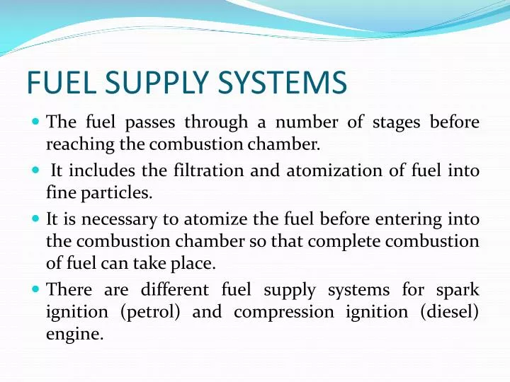 fuel supply systems