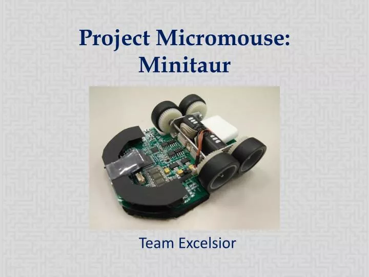 project micromouse minitaur