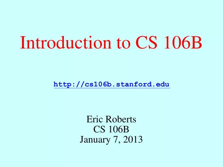 introduction to cs 106b