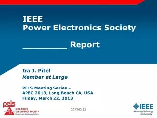 IEEE Power Electronics Society ________ Report